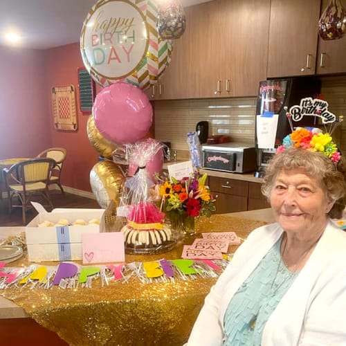 Birthday party at The Oxford Grand Assisted Living & Memory Care in Kansas City, Missouri