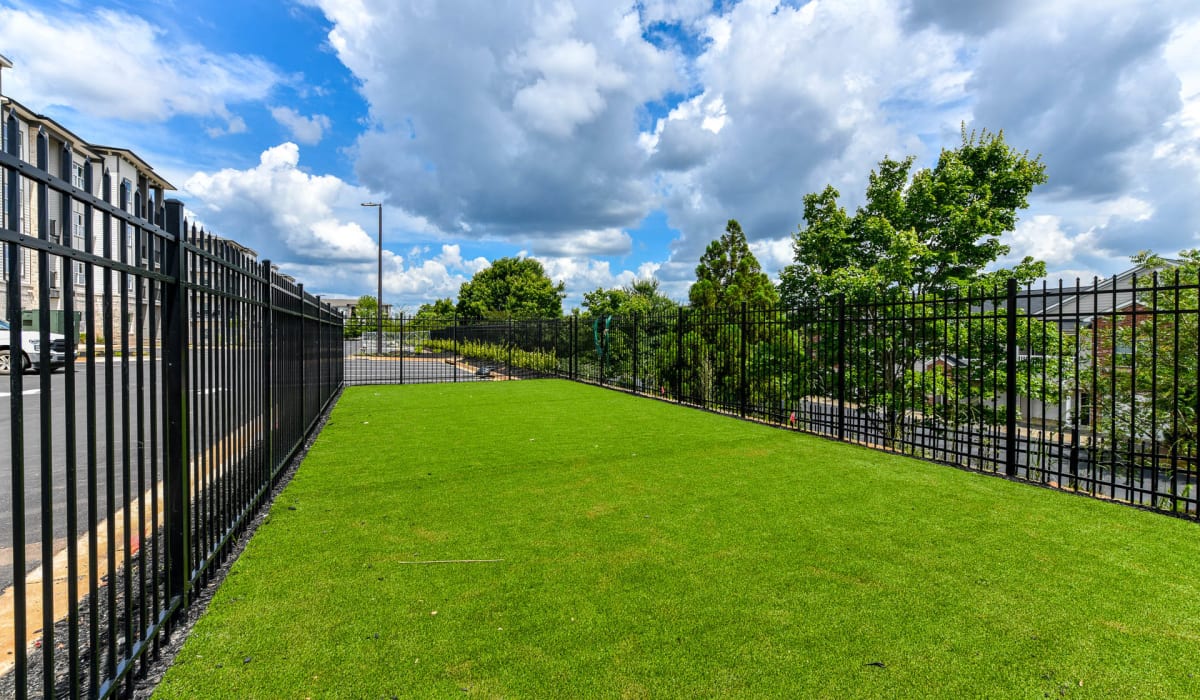 Fenced bark park at Somerset in McDonough, Georgia