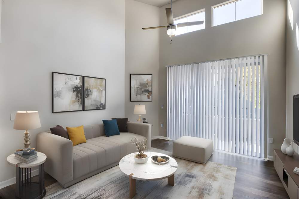 Modern dining room at The Lofts in Sacramento,California