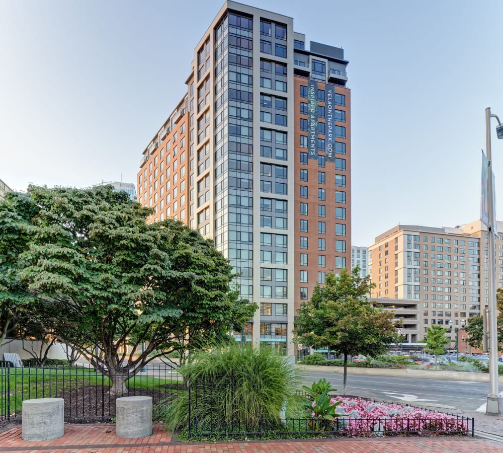 Exterior view at Vela on the Park in Stamford, Connecticut