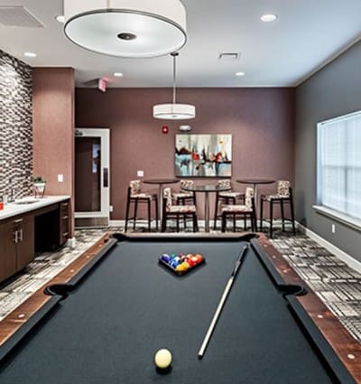Pool table at The Kane at Gray's Landing