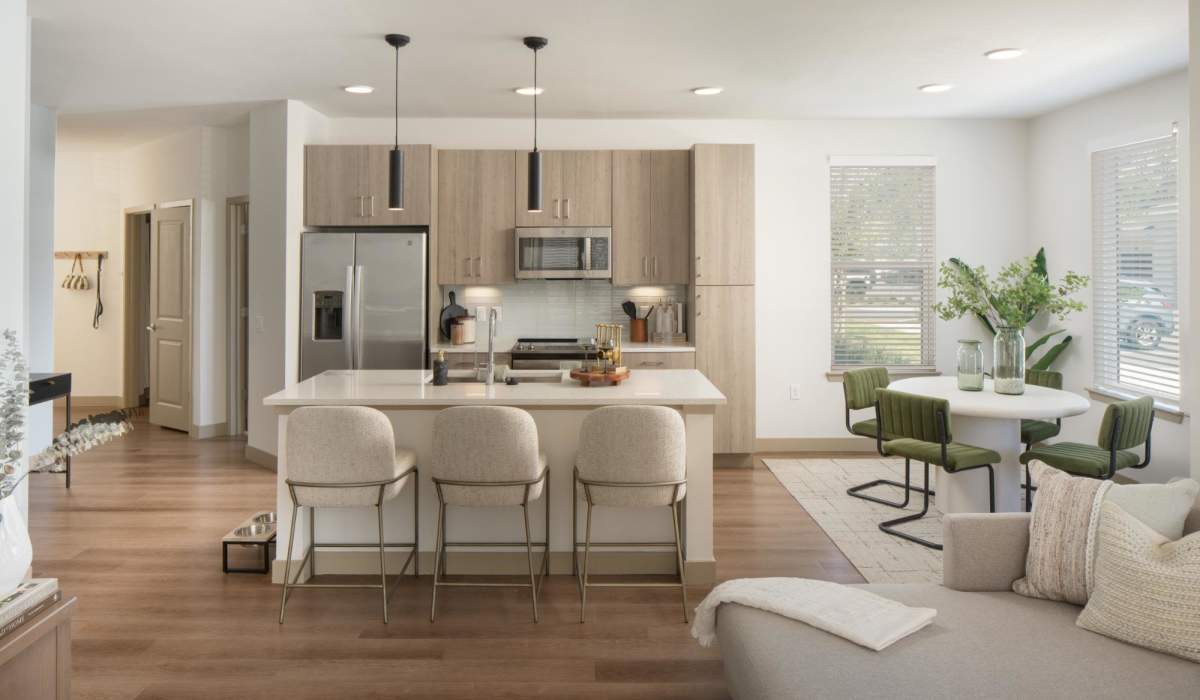 Spacious island kitchen at Afton Palms in Sanford, Florida, 