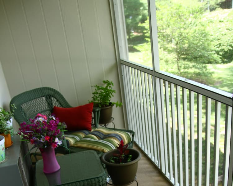 Beautiful private balcony at Park Apartments