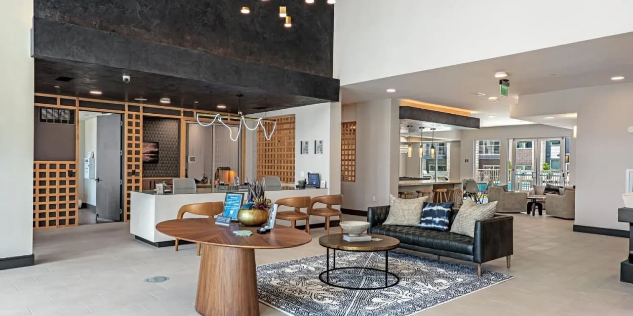 Spacious modern clubhouse at Luxia Preston, Plano, Texas