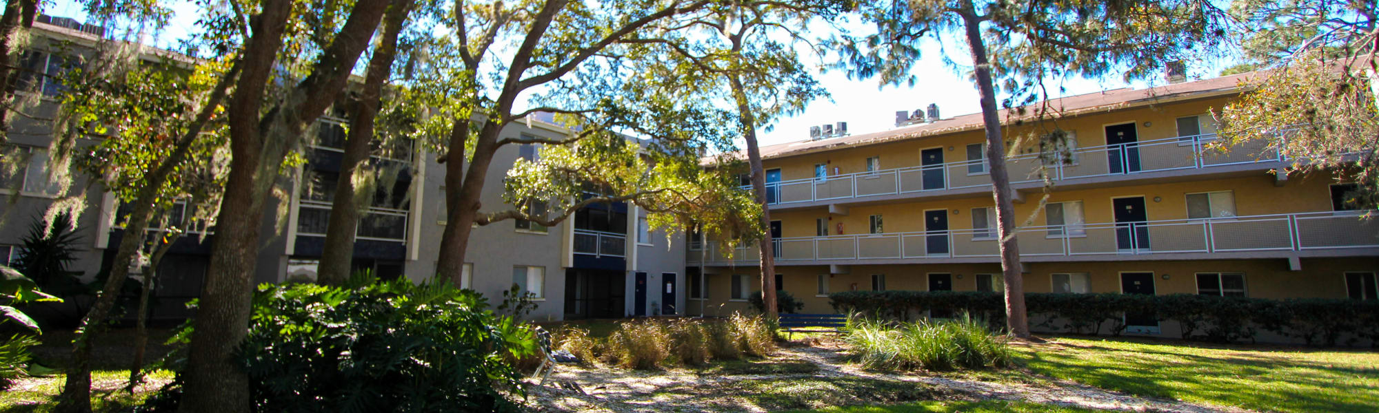 Exterior view of our apartments at Promenade at Edgewater in Dunedin, Florida