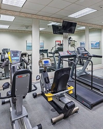 Fitness center at Maiden Bridge & Canongate Apartments in Pittsburgh