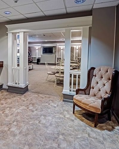 Clubhouse interior at Maiden Bridge & Canongate Apartments in Pittsburgh, Pennsylvania