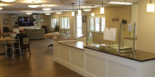 Kitchen and dining room at Holton Manor in Elkhorn, Wisconsin