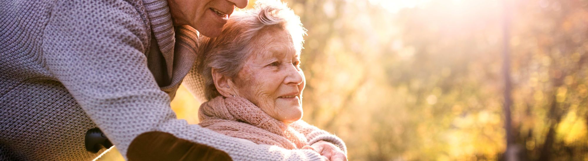 Holding hands at MBK Senior Living in Irvine, California