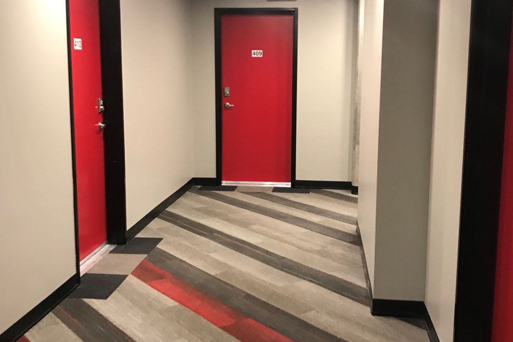 Red door at the yoU in Las Vegas, Nevada