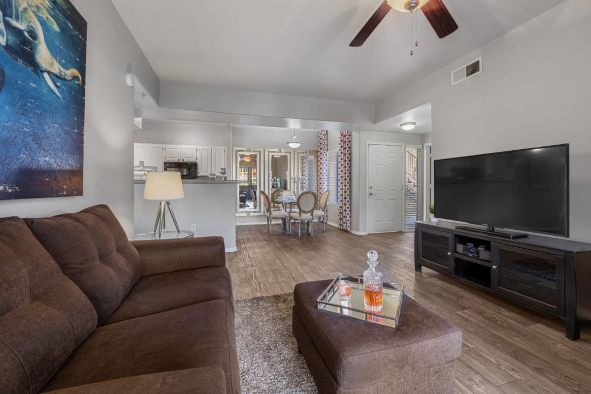 Spacious living room at Alante at the Islands in Chandler, Arizona