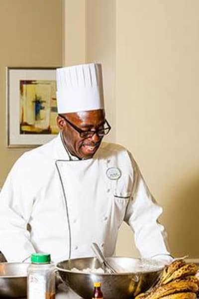 Chef cooking at The Retreat at Berryville