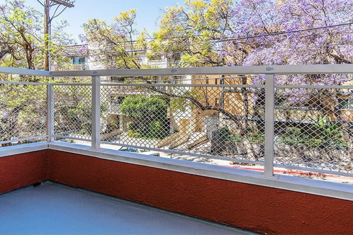 Private patio at Marlon Manor Apartments, Los Angeles, California