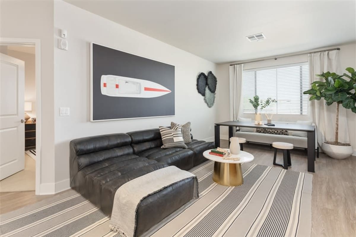 Apartment with wood-style floor at The Retreat at Rio Salado, Tempe, Arizona 