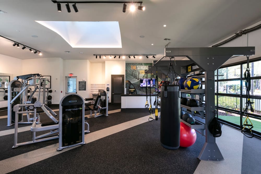 Fitness garage at Integra Crossings in Sanford, Florida