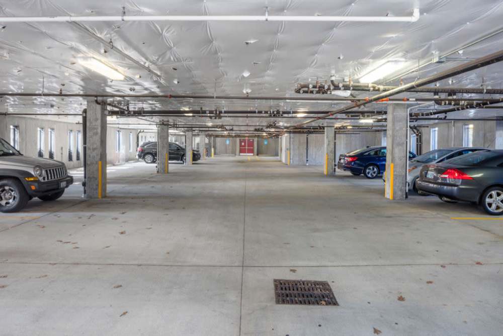 Community garage at Bell Tower at Old Town Square in Wilsonville, Oregon