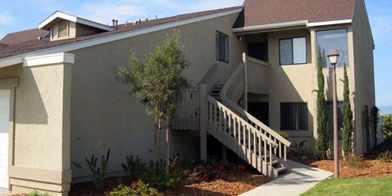 Exterior view of homes at South Mesa II in Oceanside, California
