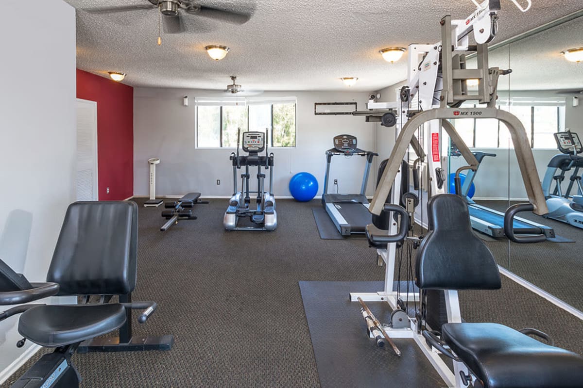 Fitness center that is well equipped at Villa Esther, West Hollywood, California