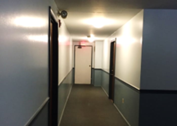 Before image of The Packard's hallways in West Hartford, Connecticut