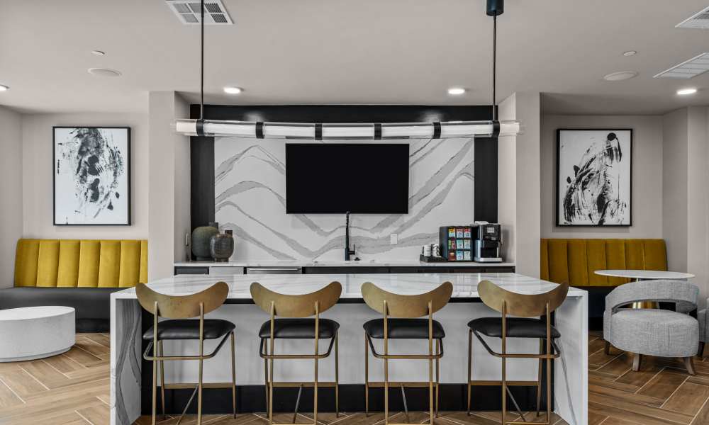 Clubhouse with breakfast bar at Opal Point at Kyle in Kyle,Texas