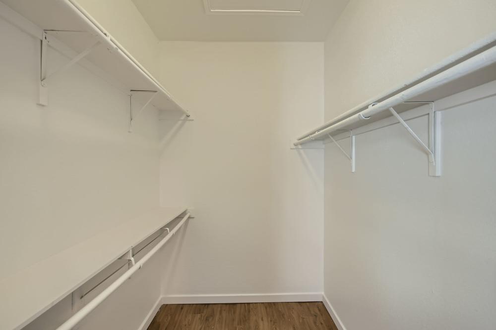 Closet in bedroom at Ascent at Lake Worth in Fort Worth, Texas