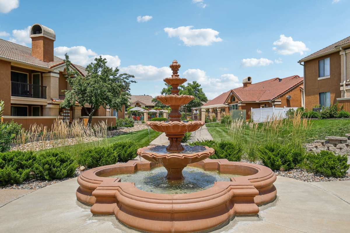 Water feature at Casa De Fuentes in Overland Park, Kansas