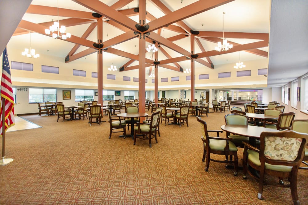 Dining area at Truewood by Merrill, West Covina in West Covina, California