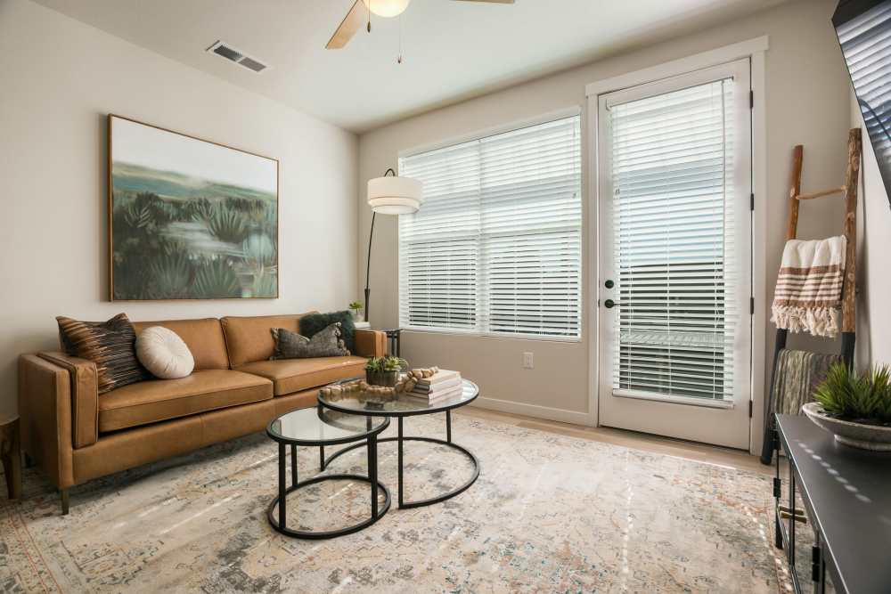 Model home's living room at Olympus Latitude in Albuquerque, New Mexico