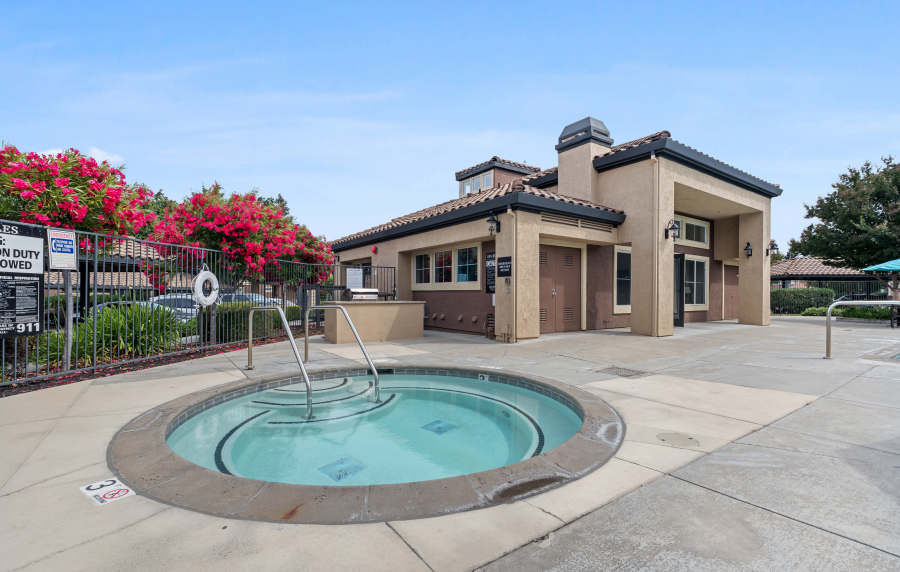 Community spa at La Vina Apartments in Livermore, California