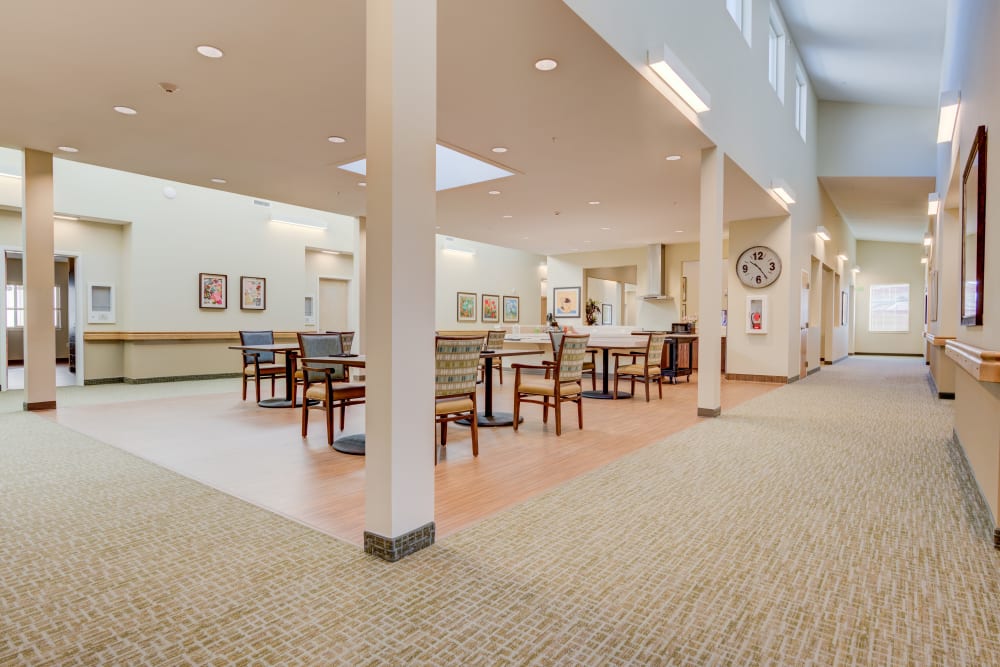 A community room at Juniper Springs Senior Living in Redmond, Oregon. 