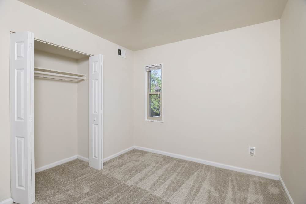 Bedroom with closet at Laurel Manor in Laurel, Maryland