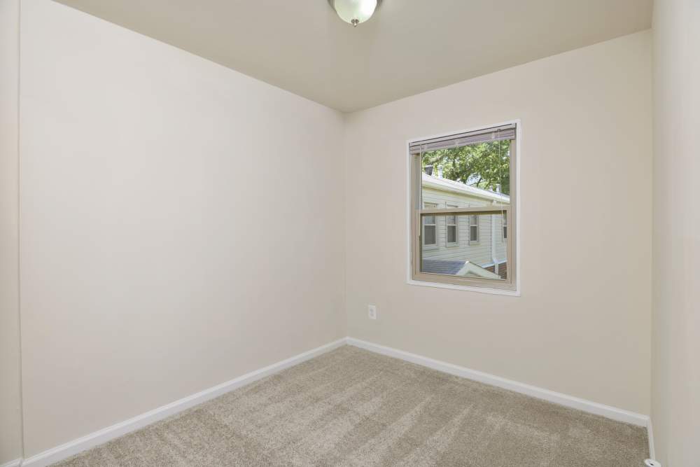 Spacious living room at Laurel Manor in Laurel, Maryland