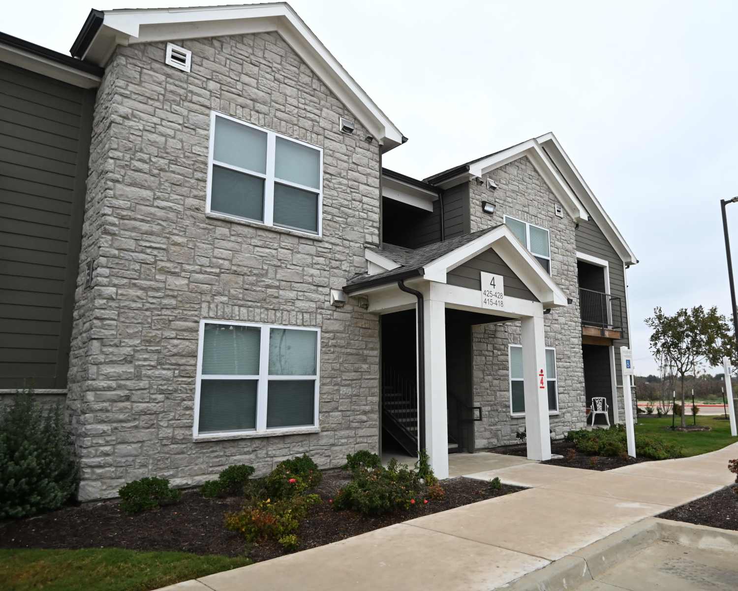 Apartment entrance to Carver Ridge in Hutto, Texas