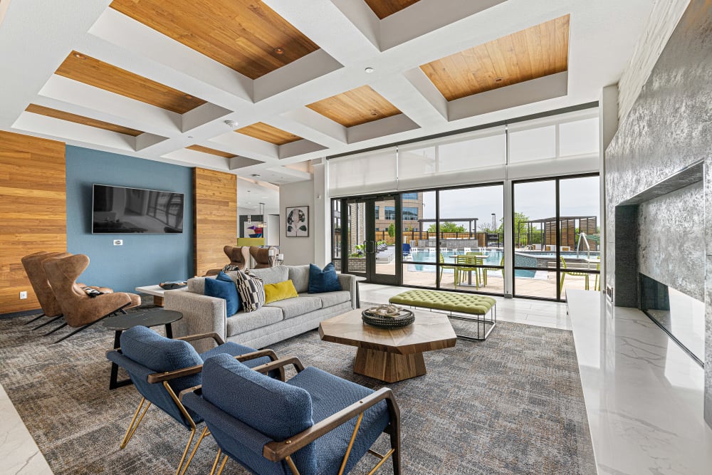 Indoor lounge at Marq Promenade in Westminster, Colorado