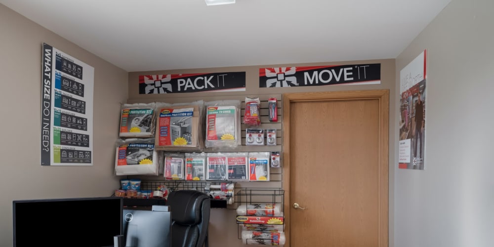 Packing supplies available at StorQuest Economy Self Storage in Champaign, Illinois