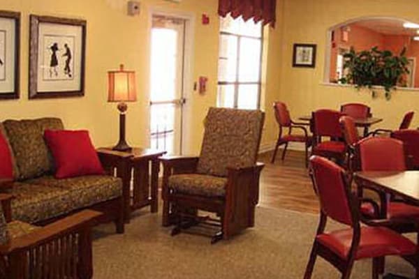 Elegant seating at Bridgewater Memory Care in Granbury, Texas