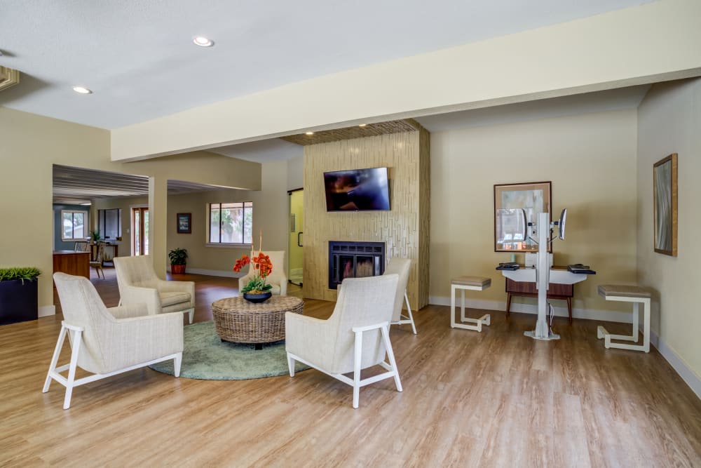 Resident clubhouse at EnVue Apartments in Bryan, Texas