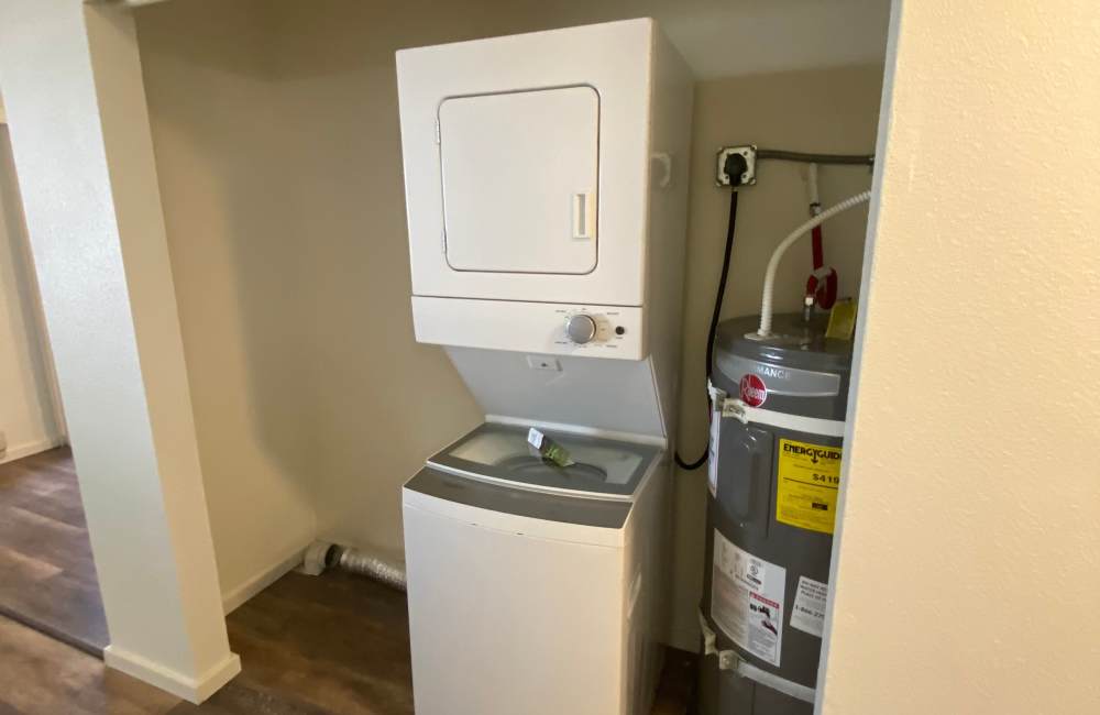 Washer and dryer at Evergreen Townhomes