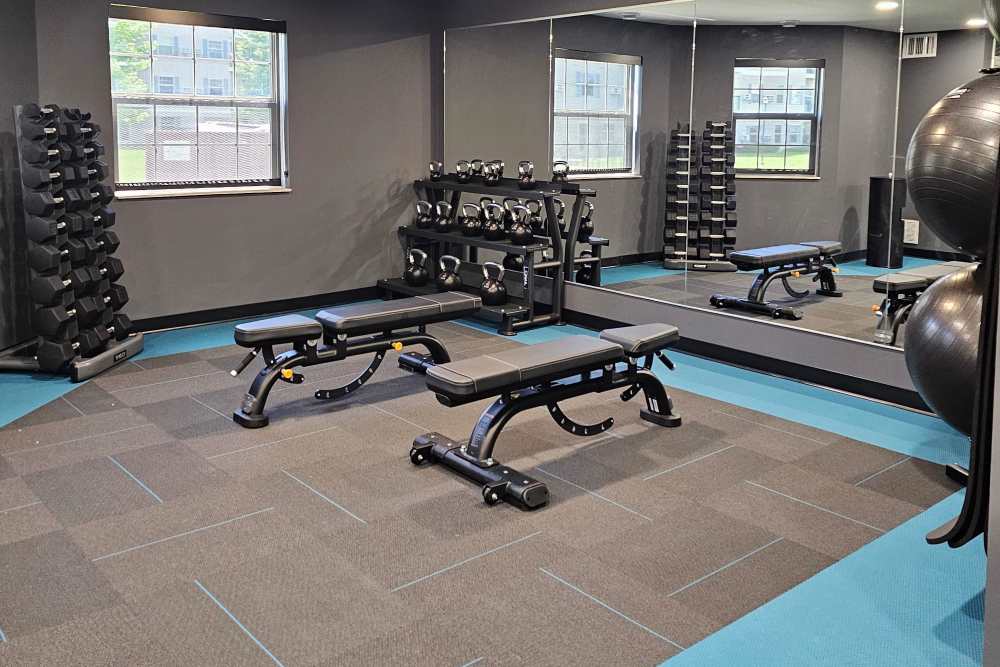 Fitness center at Westwood Parkway Estates in Saint Cloud, Minnesota