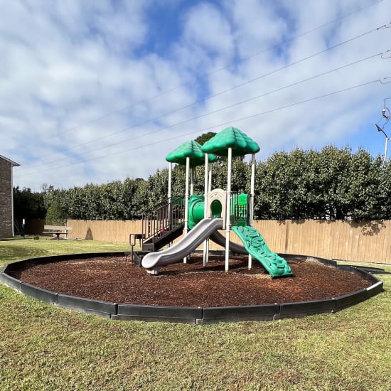 Resident community playground at Lakebridge Townhomes in Houston, Texas