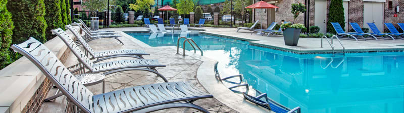 Poolside seating at Mark at West Midtown in Atlanta, Georgia