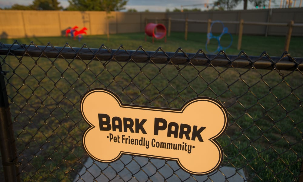 Dog park at Portofino Apartments in Wichita, Kansas
