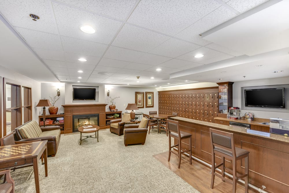 lounge area at Courtyard at Mount Tabor in Portland, Oregon
