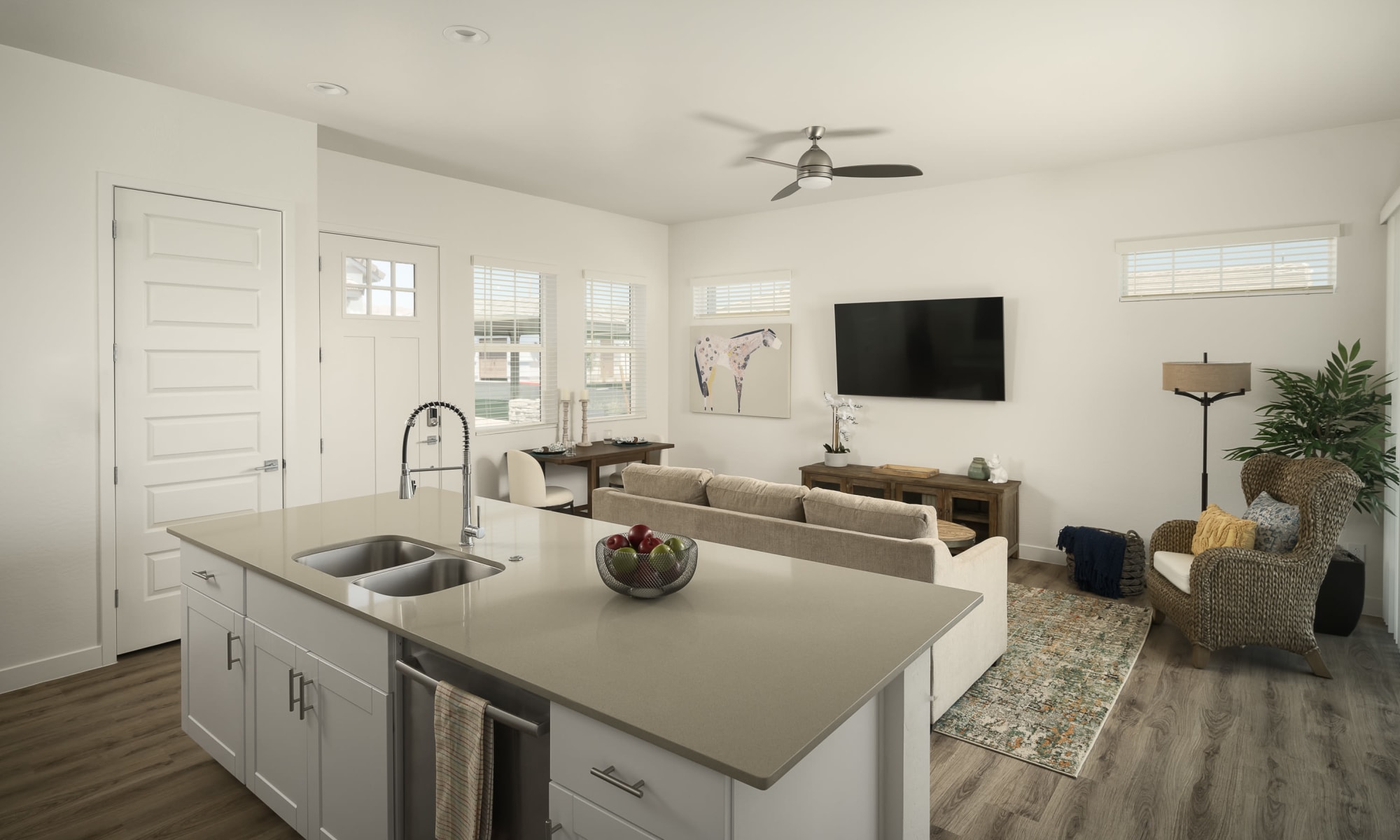 Living room area at Arrebol Villas in Goodyear, Arizona 