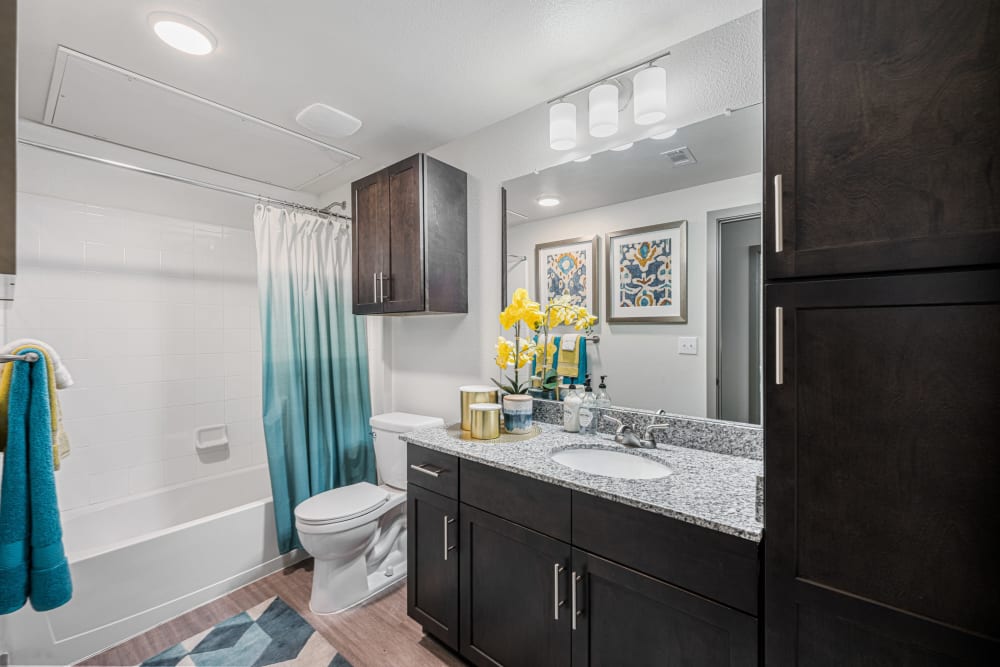 Fancy bathroom at The Residences at Panther Hollow in Marble Falls, Texas
