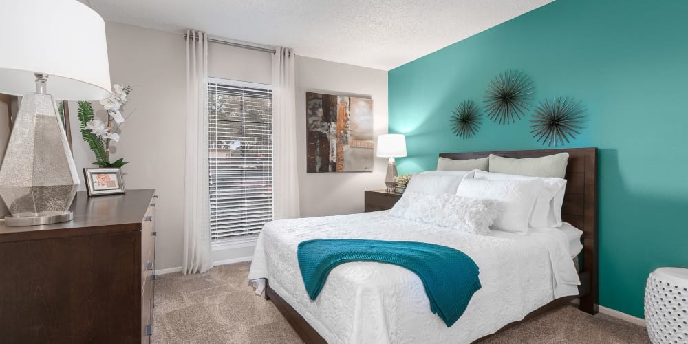Beautiful bedroom at Avion at Carrollwood in Tampa, Florida