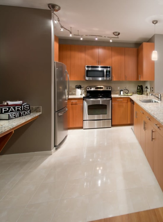 Kitchen at Solaire 1150 Ripley in Silver Spring, Maryland