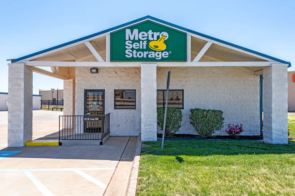 Entrance at Metro Self Storage in Lubbock, Texas