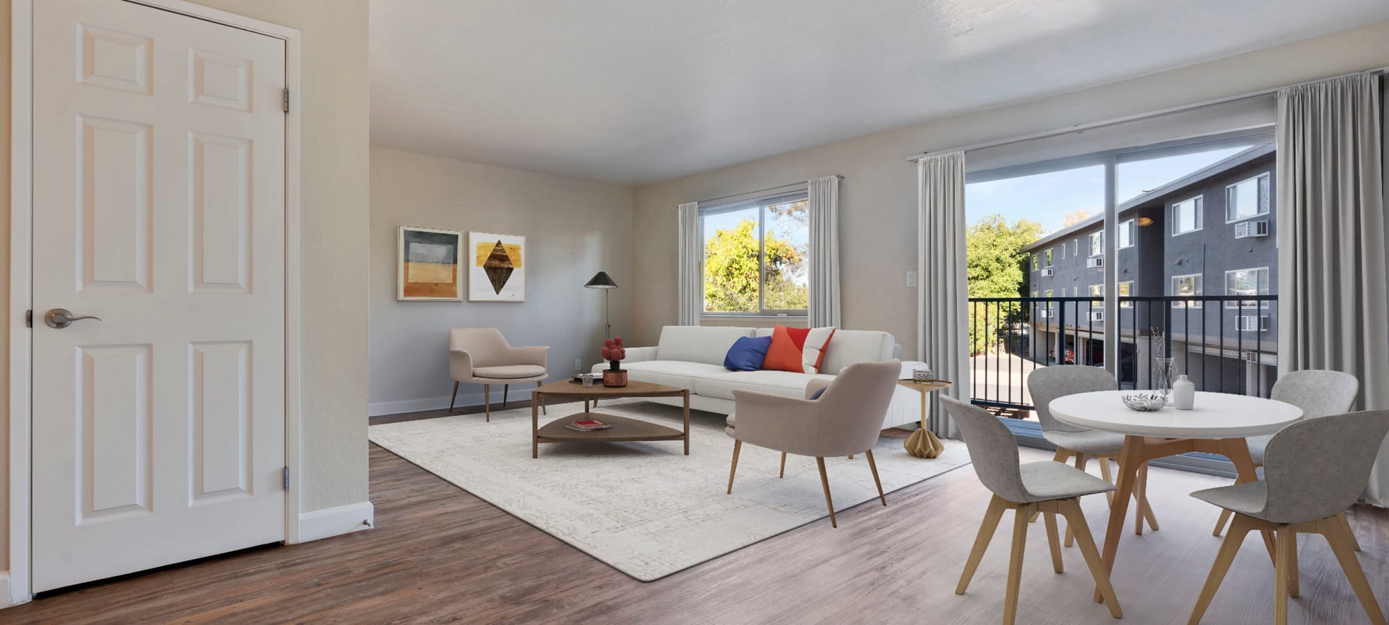 Model apartment at Highland Gardens in Mountain View, California