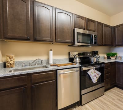 Kitchen at The Enclave at Round Rock Senior Living in Round Rock, Texas